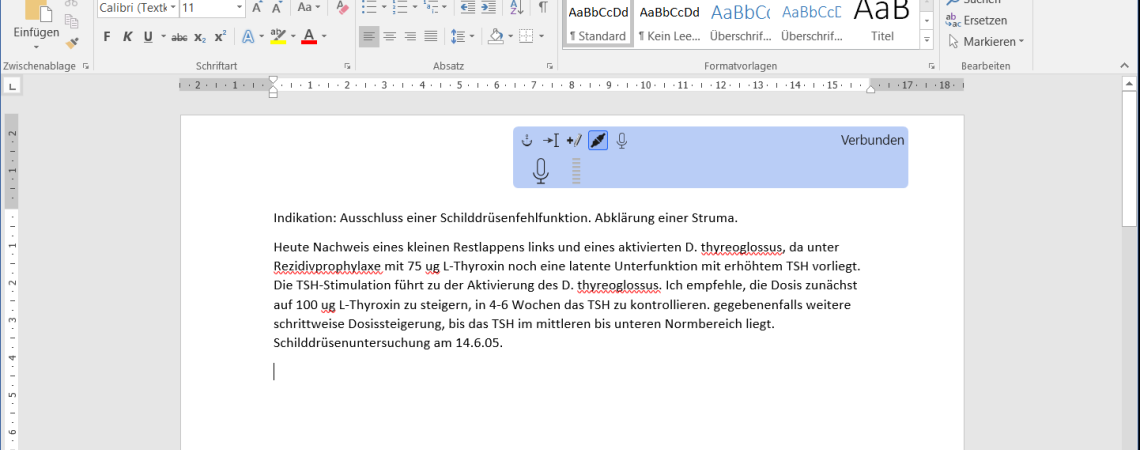 Verankerung mit Word mit nur einem Klick